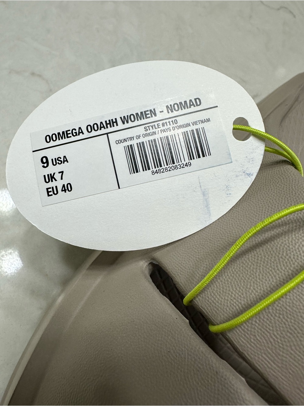 OOFOS Women's Beige Slide Sandals - Lightweight Comfort, NWT size 9 - Picture 8 of 8